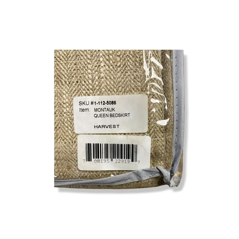 $535 Legacy Home Brown Harvest Montauk Queen Size Bed Skirt with 18
